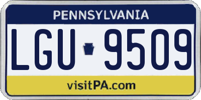 PA license plate LGU9509