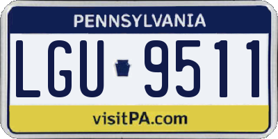 PA license plate LGU9511