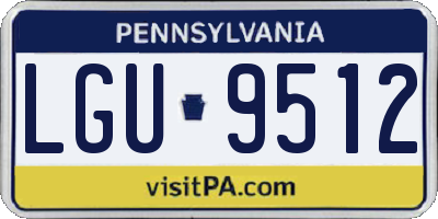 PA license plate LGU9512