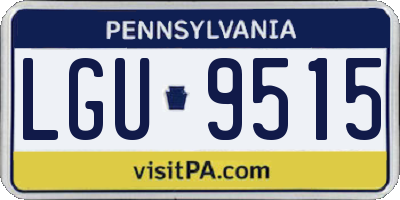 PA license plate LGU9515