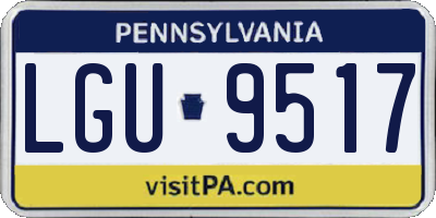 PA license plate LGU9517