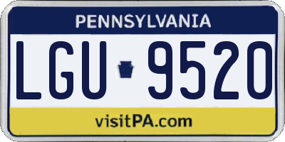 PA license plate LGU9520