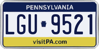 PA license plate LGU9521