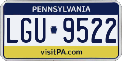PA license plate LGU9522
