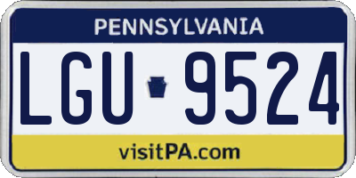 PA license plate LGU9524