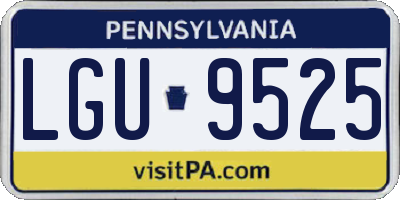 PA license plate LGU9525