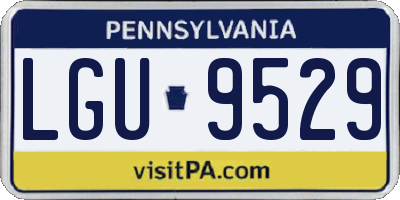 PA license plate LGU9529