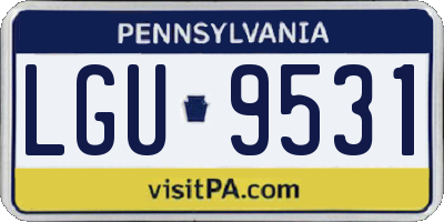 PA license plate LGU9531