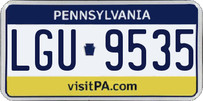 PA license plate LGU9535