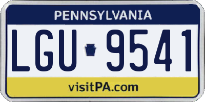 PA license plate LGU9541