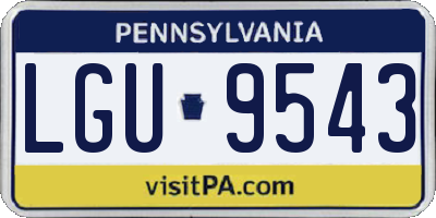PA license plate LGU9543
