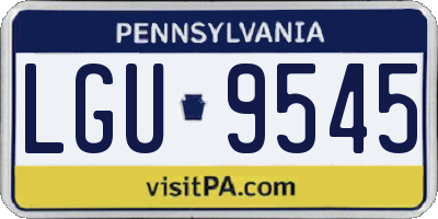 PA license plate LGU9545