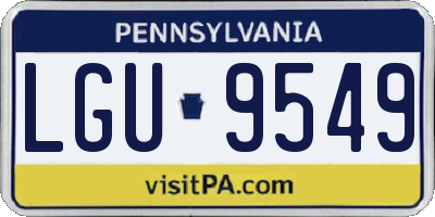 PA license plate LGU9549