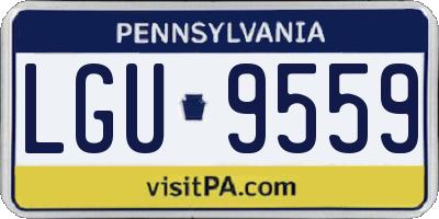 PA license plate LGU9559