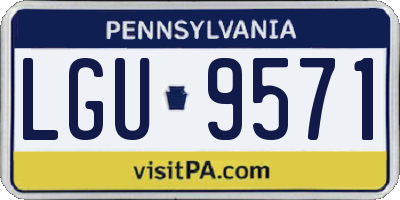 PA license plate LGU9571