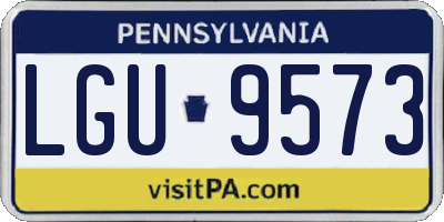 PA license plate LGU9573