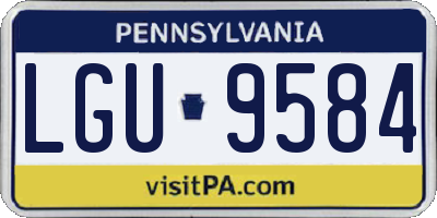 PA license plate LGU9584