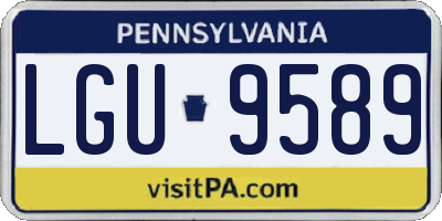 PA license plate LGU9589