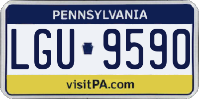 PA license plate LGU9590