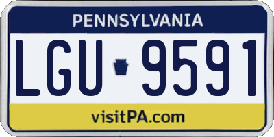 PA license plate LGU9591
