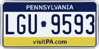 PA license plate LGU9593