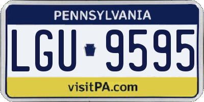 PA license plate LGU9595