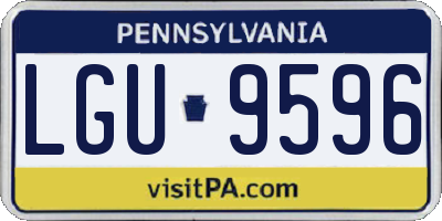 PA license plate LGU9596
