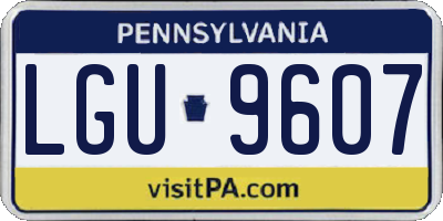 PA license plate LGU9607