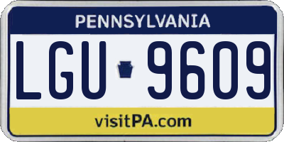 PA license plate LGU9609