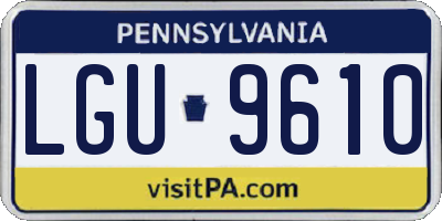 PA license plate LGU9610