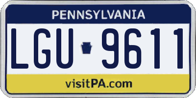 PA license plate LGU9611