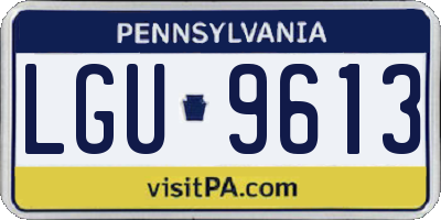 PA license plate LGU9613