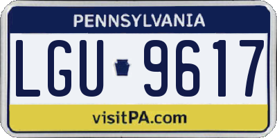 PA license plate LGU9617