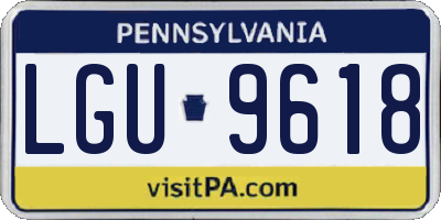 PA license plate LGU9618