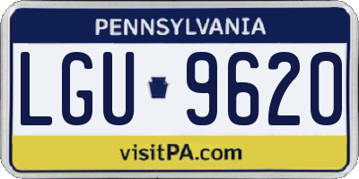 PA license plate LGU9620
