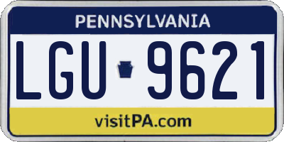 PA license plate LGU9621