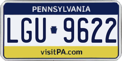 PA license plate LGU9622
