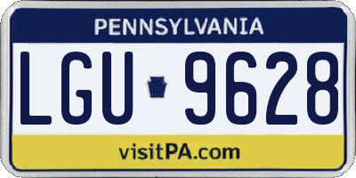 PA license plate LGU9628