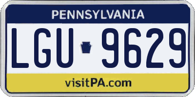 PA license plate LGU9629