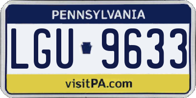 PA license plate LGU9633