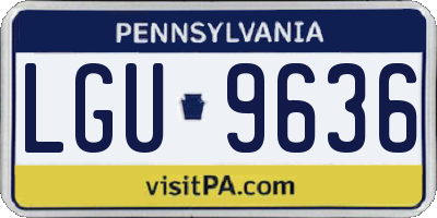 PA license plate LGU9636
