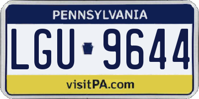 PA license plate LGU9644