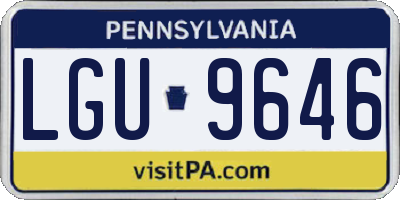 PA license plate LGU9646