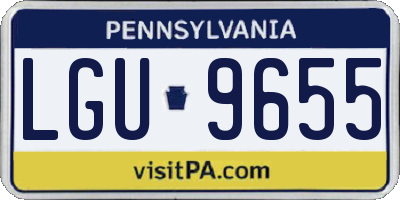 PA license plate LGU9655