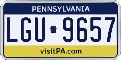 PA license plate LGU9657