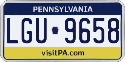 PA license plate LGU9658