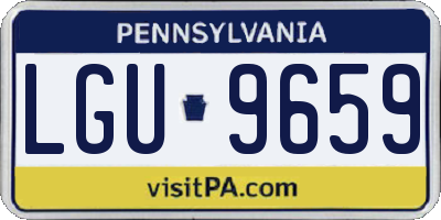 PA license plate LGU9659