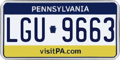 PA license plate LGU9663