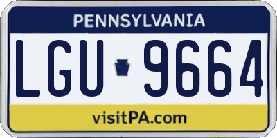 PA license plate LGU9664