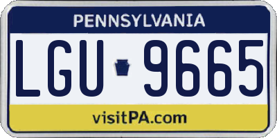 PA license plate LGU9665